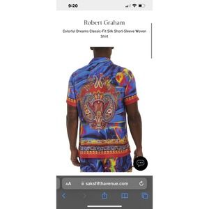 Colorful Dreams Classic-Fit Silk Short-Sleeve Woven Shirt